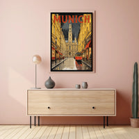 Munich Street Scene Poster