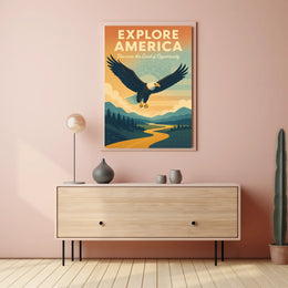Explore America Discover The Land Of Poster