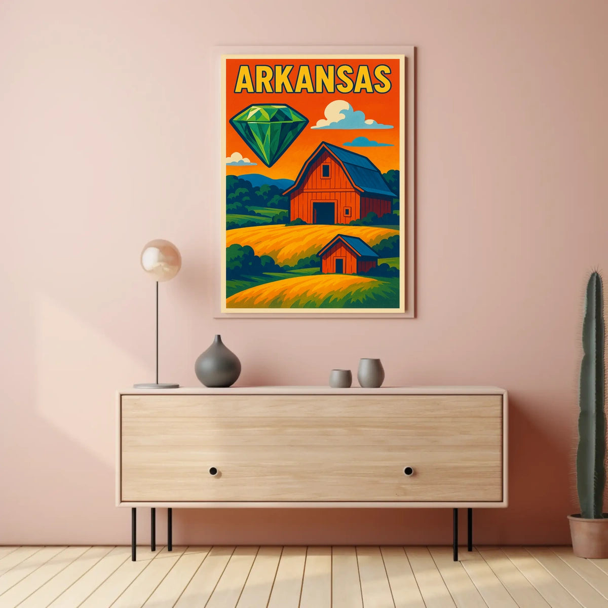 Arkansas Gemstone Landscape Poster