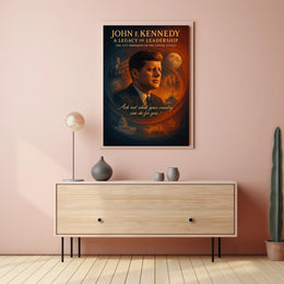 JFK Legacy Vintage Commemorative Leadership Poster Print