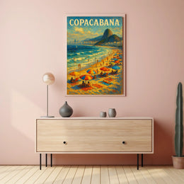 Copacabana Beach Vibes Poster Brazilian Beach Wall Art