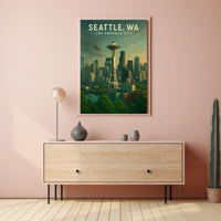 Seattle, WA The Emerald City Poster