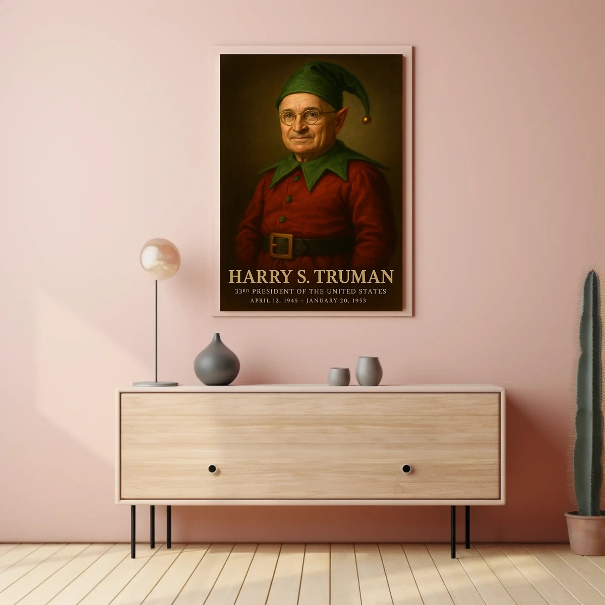 Whimsical Truman Fantasy Art Piece: Historical or Presidential Poster
