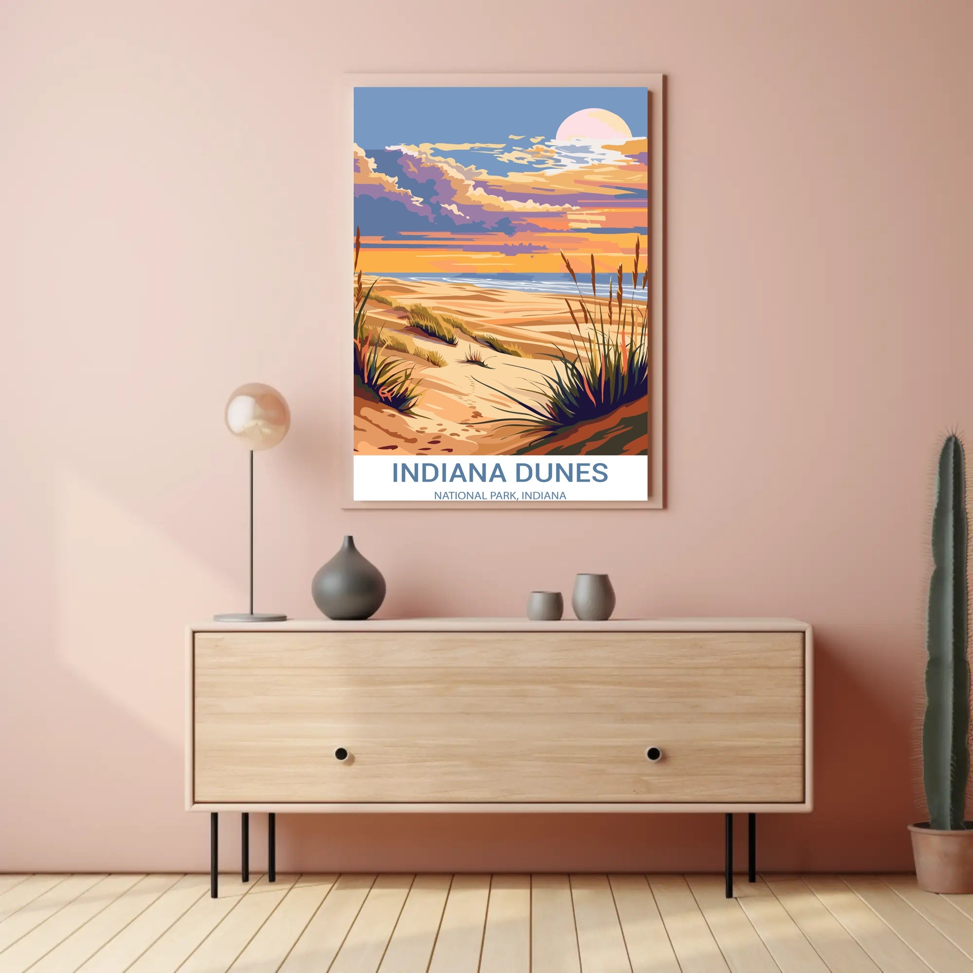 Indiana Dunes Scenic Travel Poster