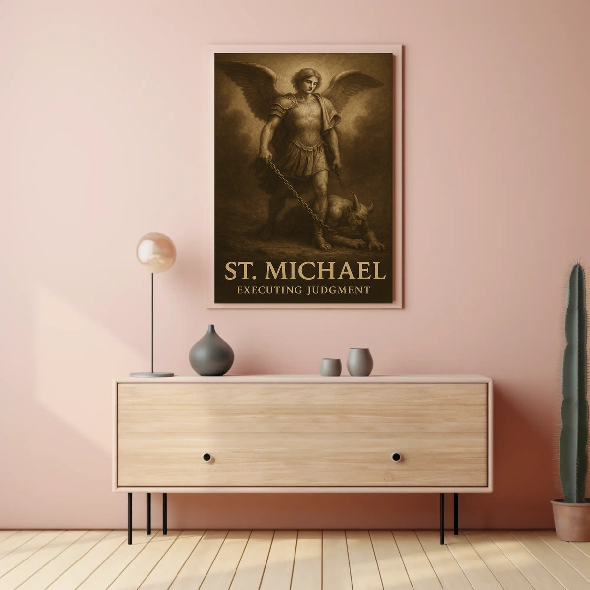 St. Michael Executing Judgment Poster