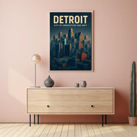 Detroit City Of Innovation And Grit Poster