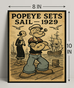 Nautical Cartoon Adventure Retro Art Pop Culture Poster