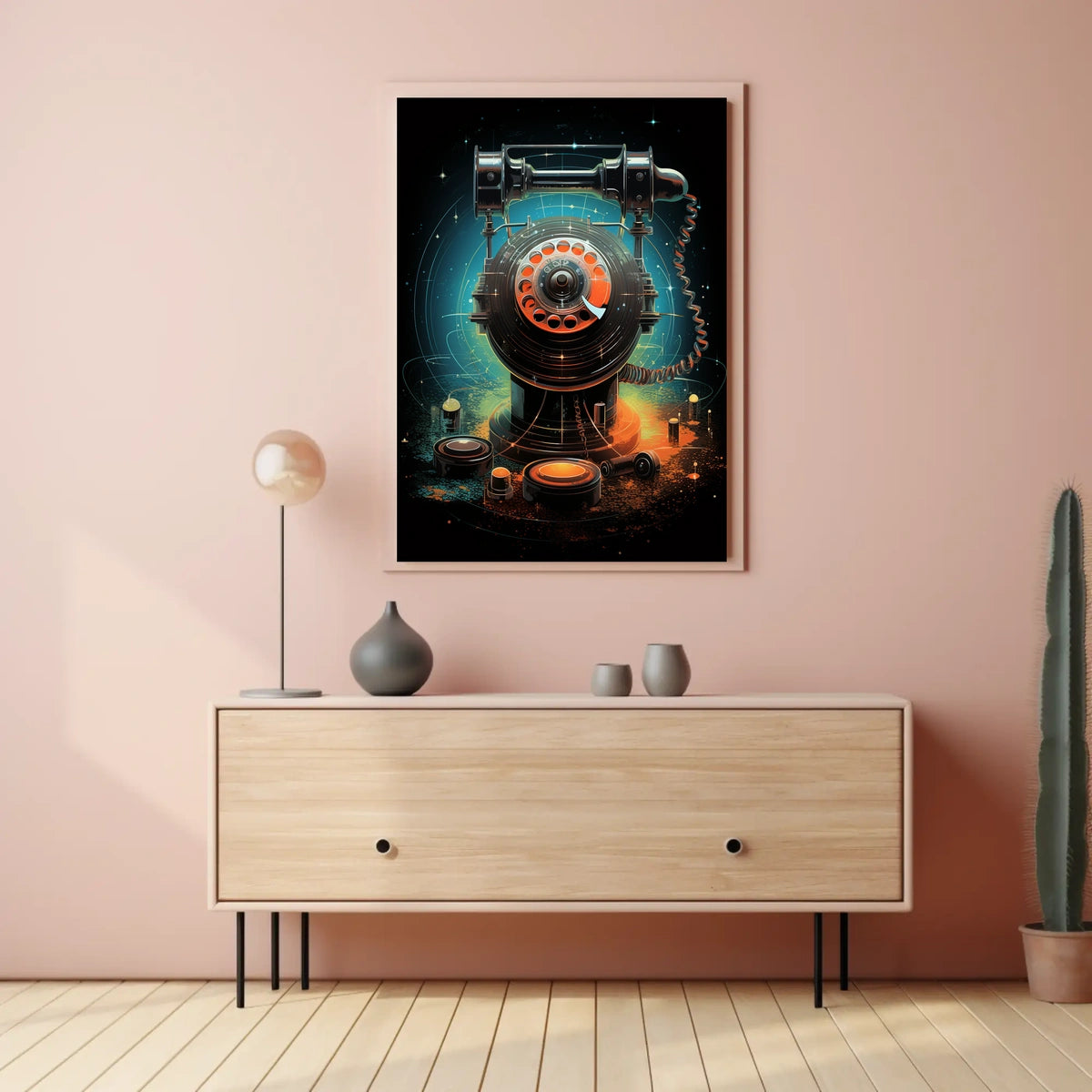 Retro-Futuristic Communication Poster