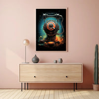 Retro-Futuristic Communication Poster