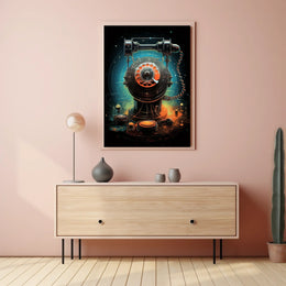 Retro-Futuristic Communication Poster