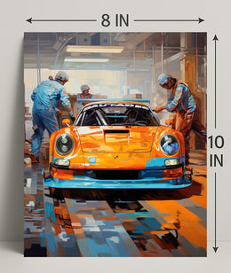 Racing Pit Stop Poster PosterGoat