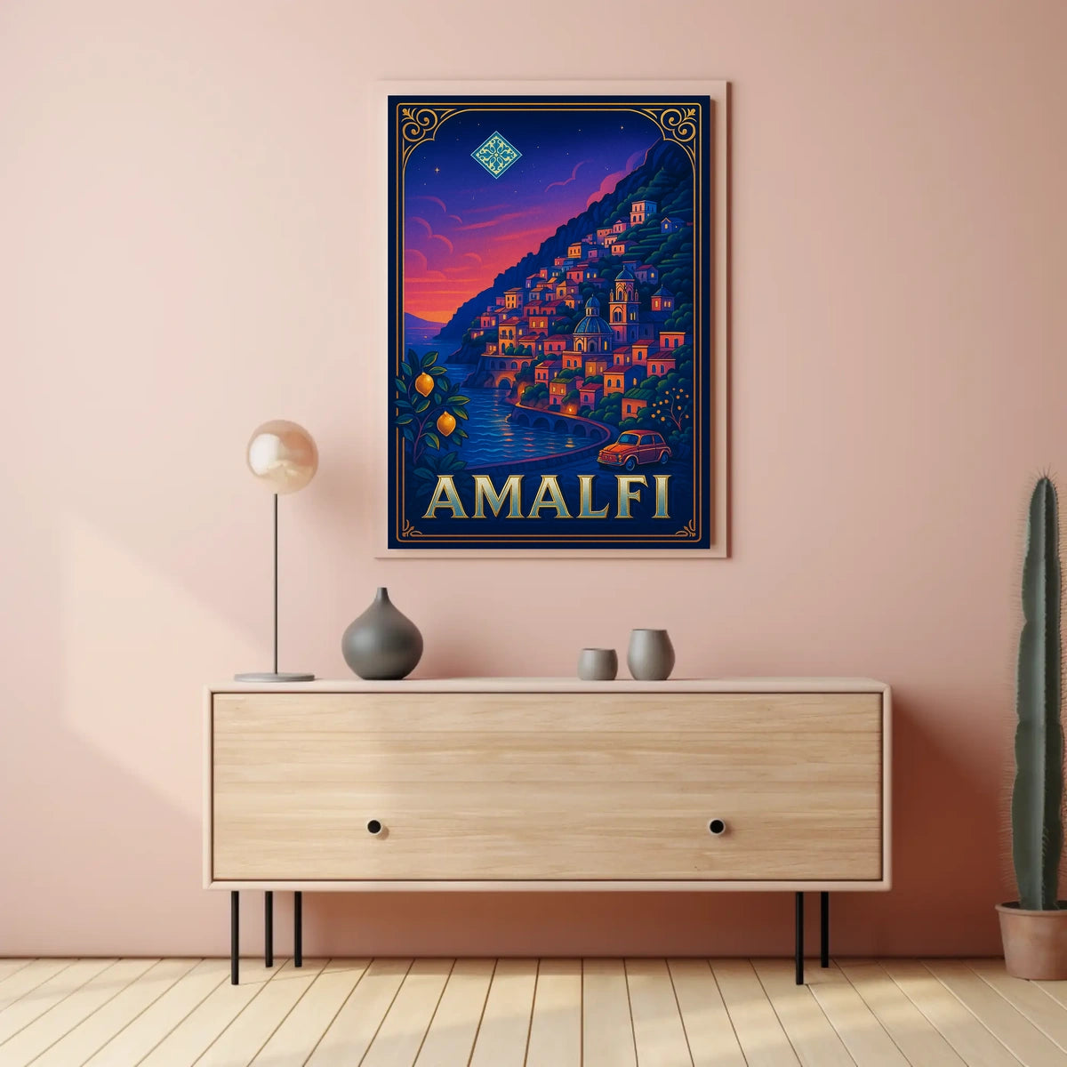 Amalfi Coast Sunset Poster