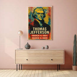 Thomas Jefferson 3rd President of the United States Street Art Mashup Poster