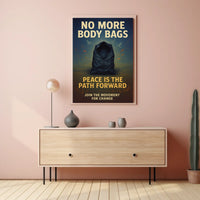 Peaceful Anti-War Poster: No More Body Bags