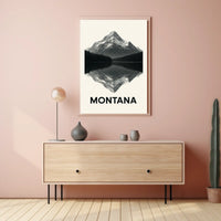 Montana Mountain Reflection Poster