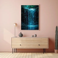 Digital Waterfall Poster