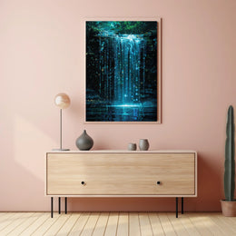 Digital Waterfall Poster
