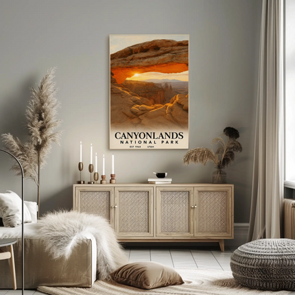 Canyonlands National Park Majestic Arch Adventure Travel Poster