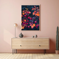 Raspberry Branches Illustration: Abstract or Artistic Poster