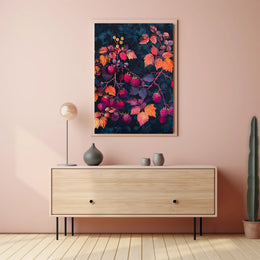 Raspberry Branches Illustration: Abstract or Artistic Poster