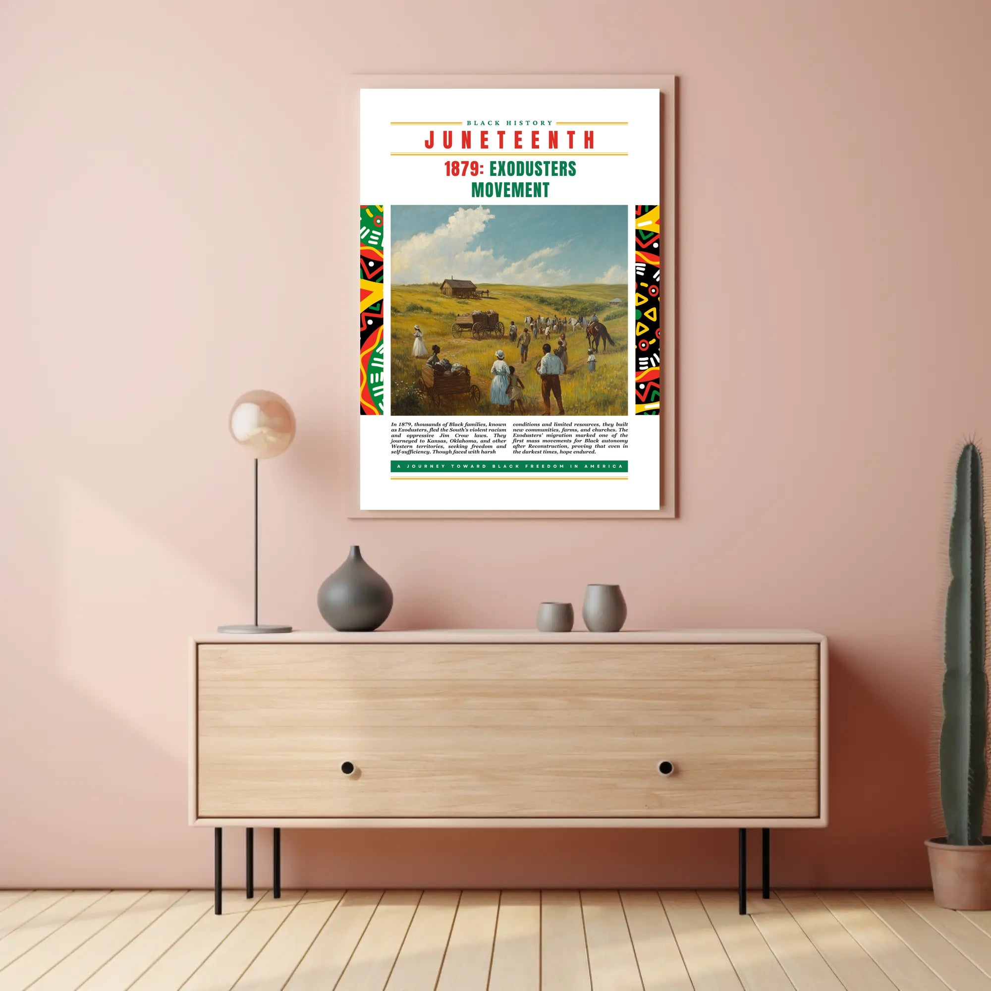 Juneteenth Exodusters Migration Commemoration Cultural or Heritage Poster