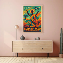 Wander In Color Burkina Faso Travel Poster PosterGoat