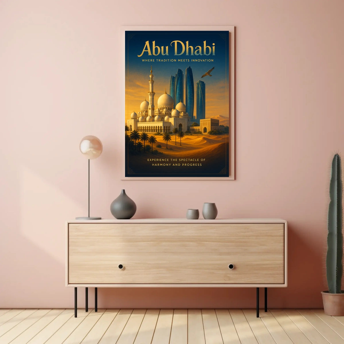 Abu Dhabi Tradition Innovation Cityscape Urban or Cityscape Poster