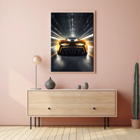 High-Performance Sports Car Futuristic Sci-Fi Poster