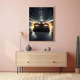 High-Performance Sports Car Futuristic Sci-Fi Poster