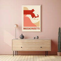 Massachusetts Abstract Art Poster