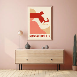 Massachusetts Abstract Art Poster