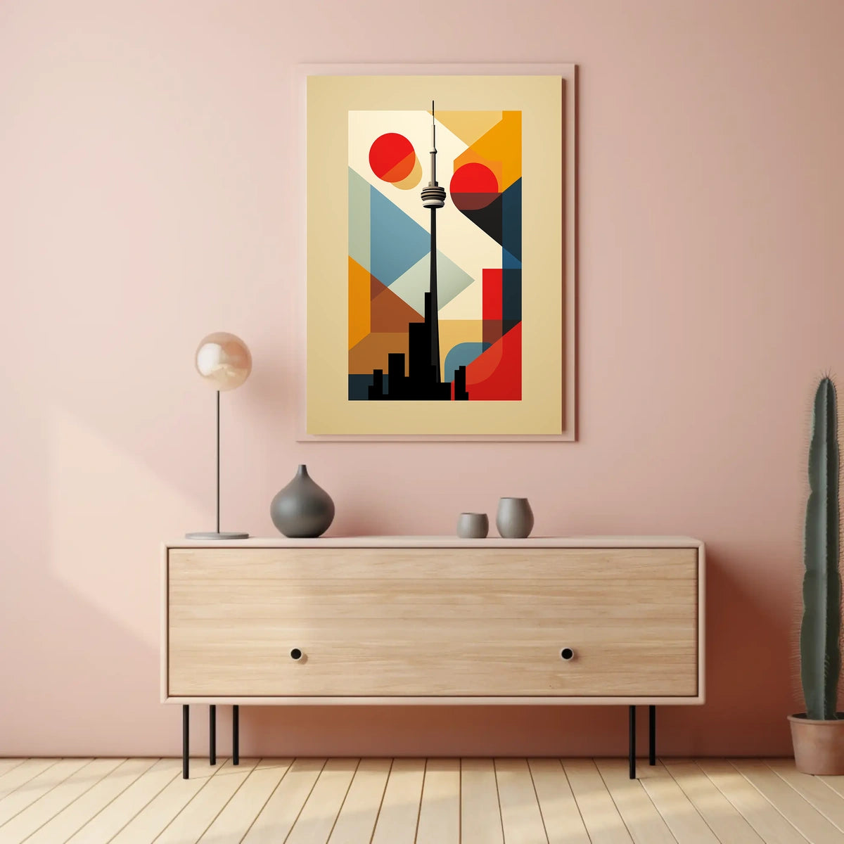 Toronto Skyline Modern Art Travel Poster