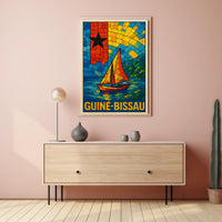 Guinea-Bissau Mosaic Art Poster