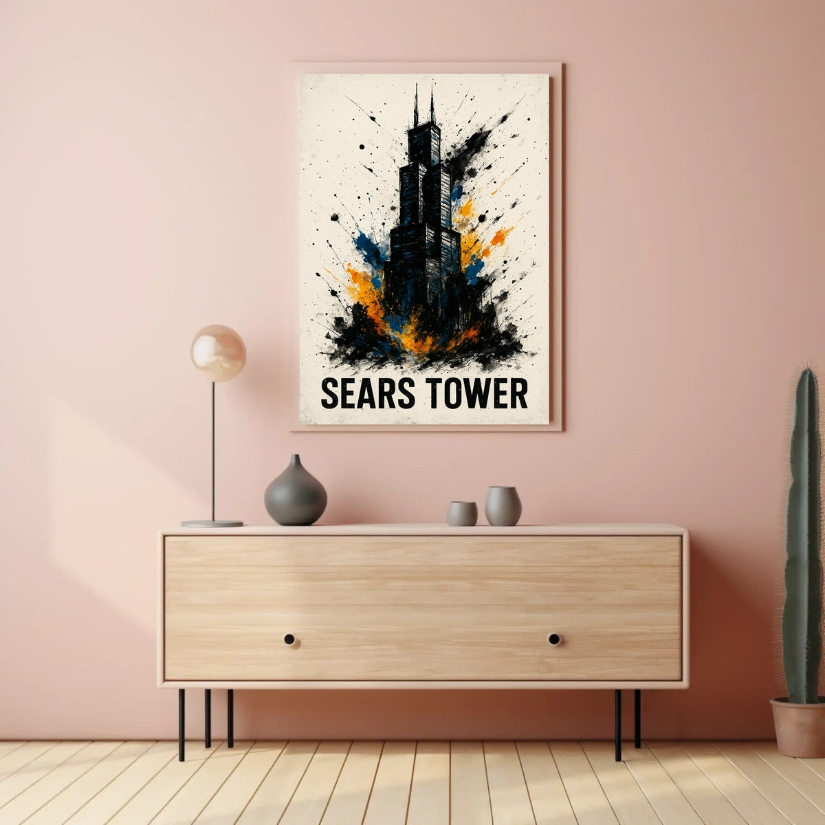 Sears Tower Abstract Art Poster