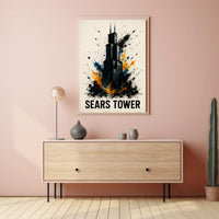 Sears Tower Abstract Art Poster