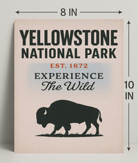 Yellowstone National Park Experience the Wild Poster PosterGoat