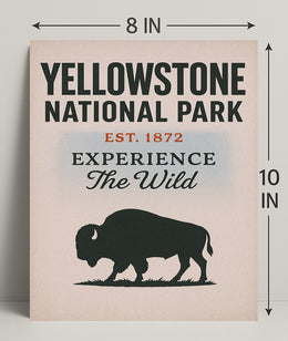Yellowstone National Park Experience the Wild Poster PosterGoat