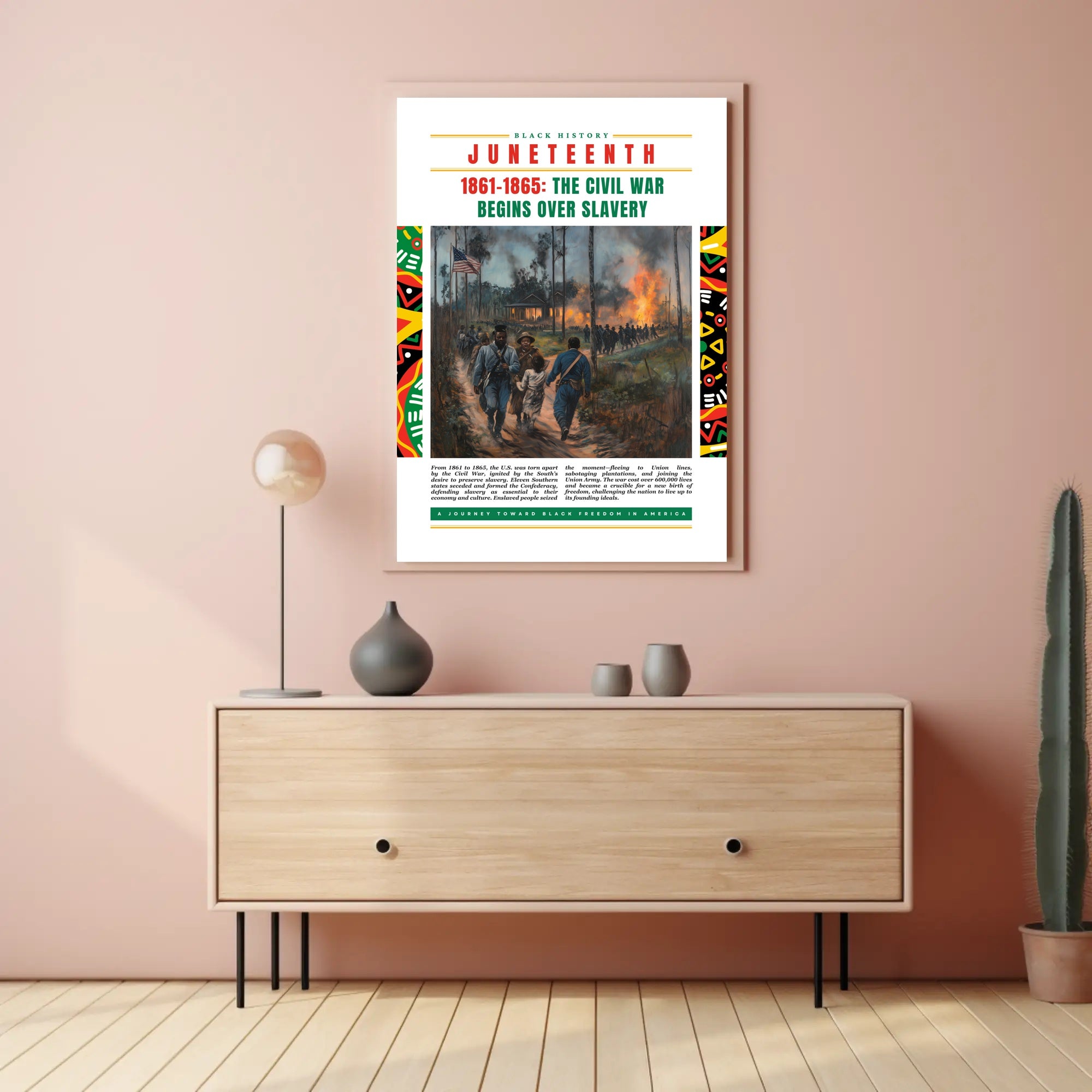 Civil War Freedom Journey Historical Poster