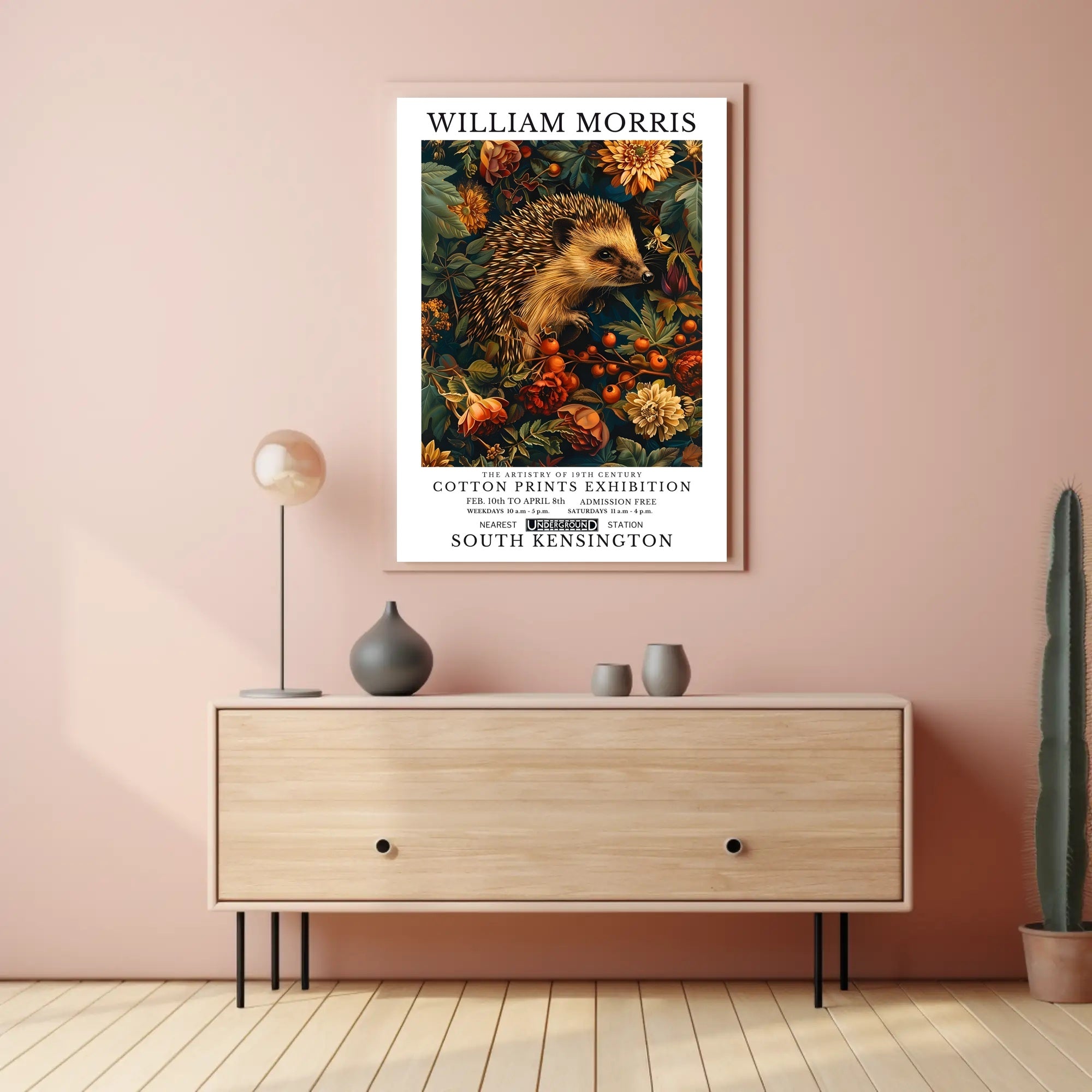 William Morris Hedgehog Art Print Cultural or Heritage Poster