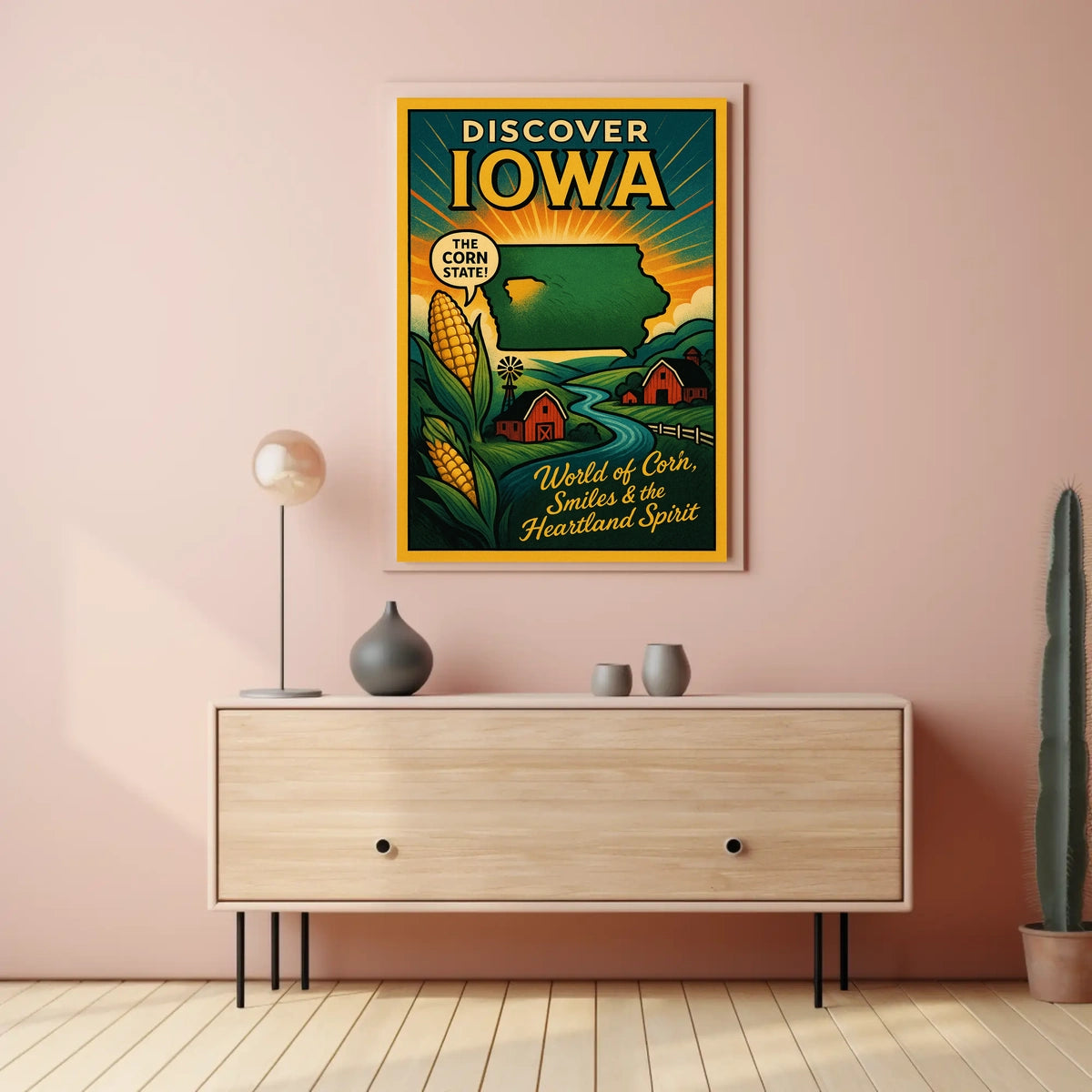 Discover Iowa The Corn State Poster