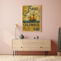 Columbus Americas Discovery 1492 Historic Journey Poster