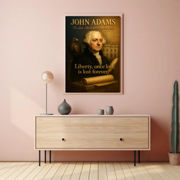 John Adams Vintage Patriotic Historical or Presidential Poster PosterGoat