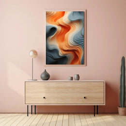Abstract Waves Modern Art for Contemporary Living Spaces Poster