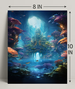 Enchanted Underwater City Poster