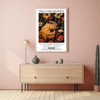 William Morris Exhibition with Capybara Artistic Poster