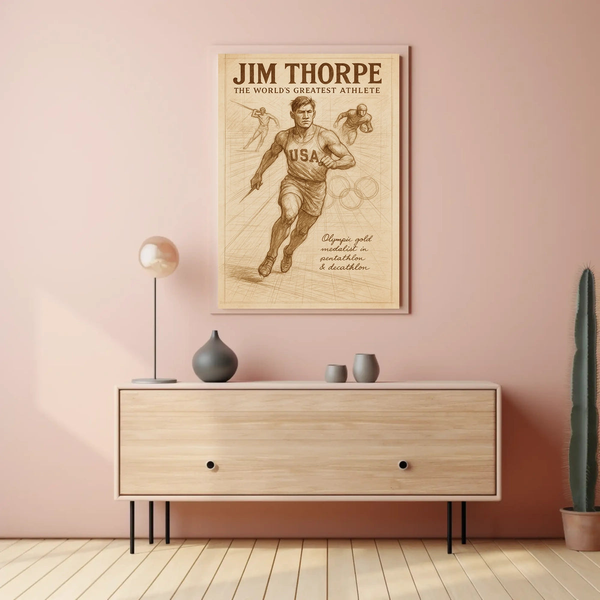 Jim Thorpe Legendary Athlete Poster
