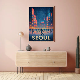 Winter Skating In Seoul Poster