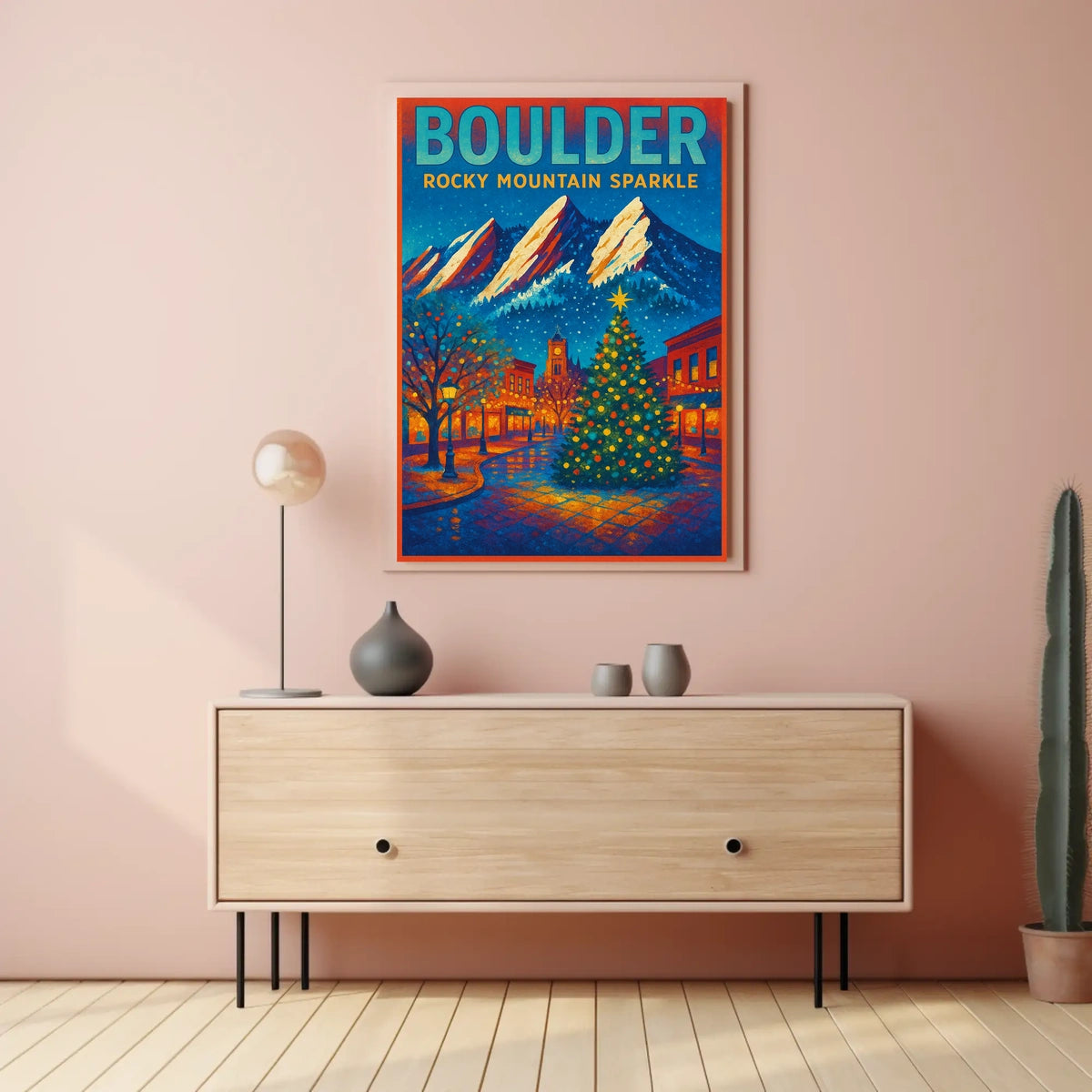 Boulder Rocky Mountain Sparkle Poster