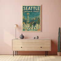 Seattle Emerald Frost Poster