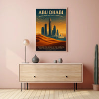 Abu Dhabi Skyline Heritage Cityscape Travel Poster